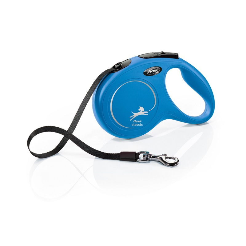 Vodítko FLEXI Classic NEW pásek 5 m/ 25 kg modrá