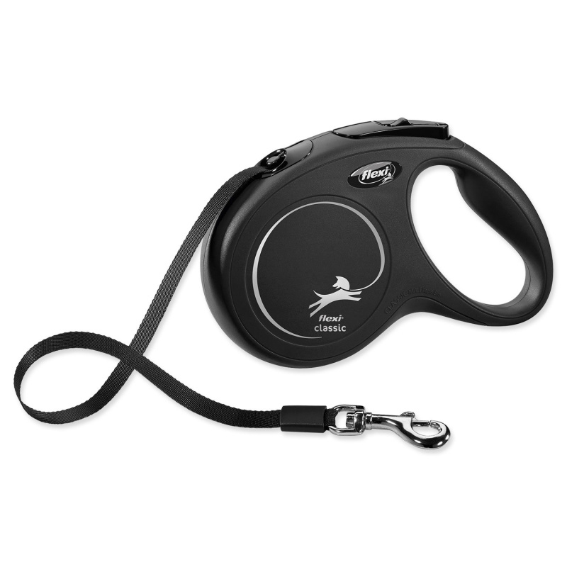 Vodítko FLEXI Classic NEW pásek 5 m/ 25 kg černá