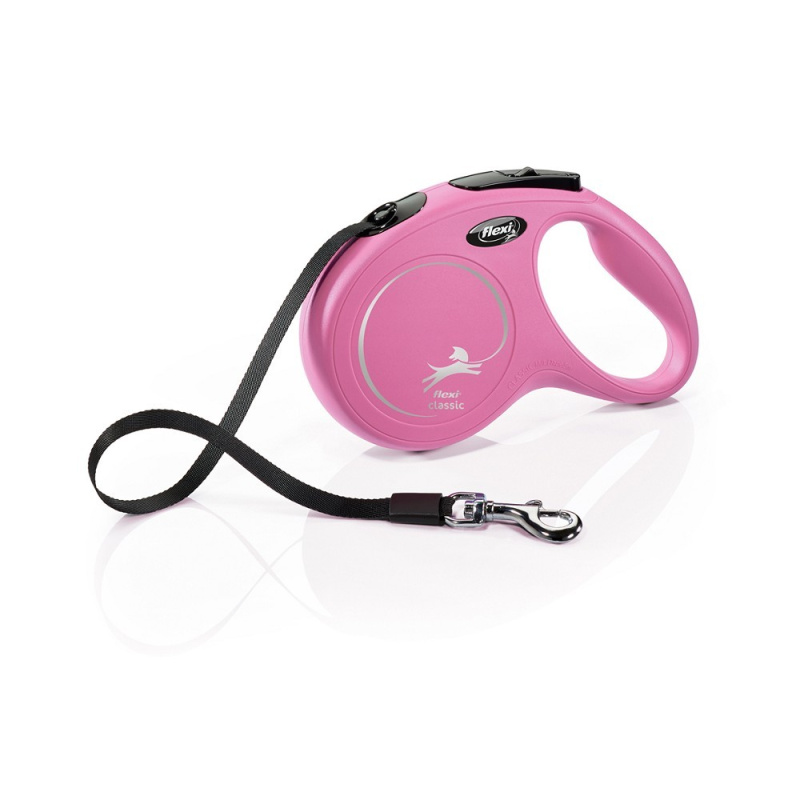 Vodítko FLEXI Classic NEW pásek 5 m/ 25 kg růžová