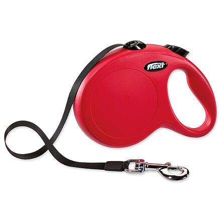 Vodítko FLEXI Classic NEW pásek 5 m/ 50 kg červená