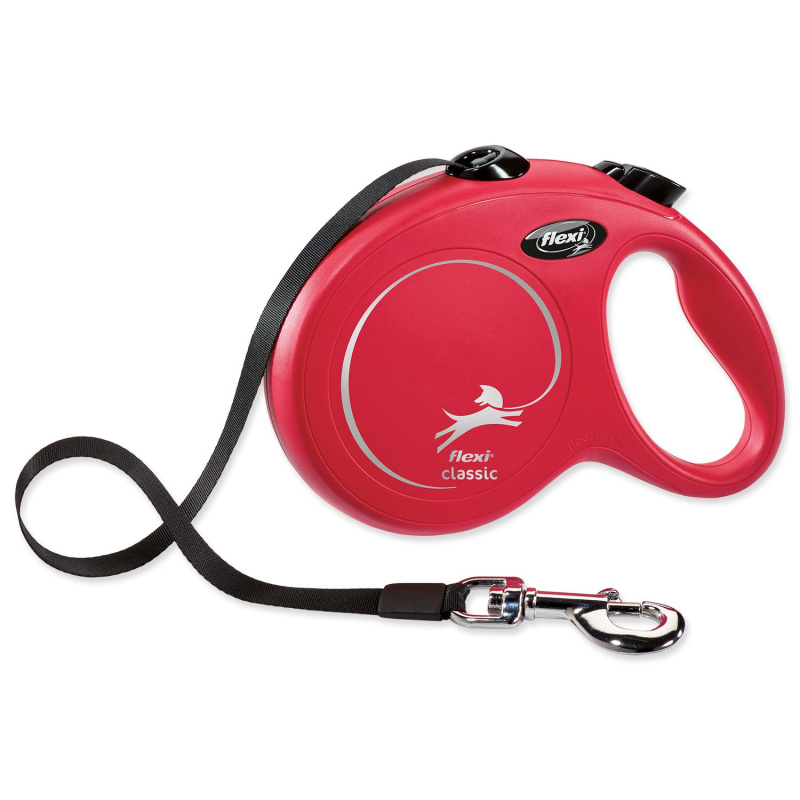 Vodítko FLEXI Classic NEW pásek 5 m/ 50 kg červená