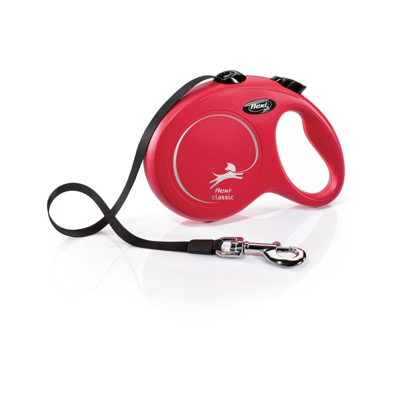 Vodítko FLEXI Classic NEW pásek 5 m/ 50 kg červená
