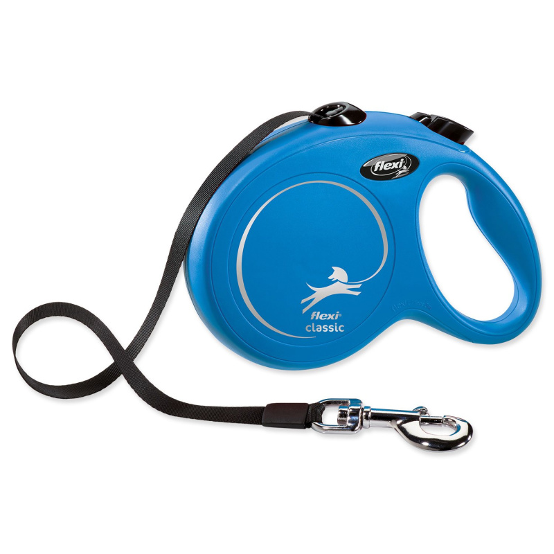 Vodítko FLEXI Classic NEW pásek 5 m/ 50 kg modrá