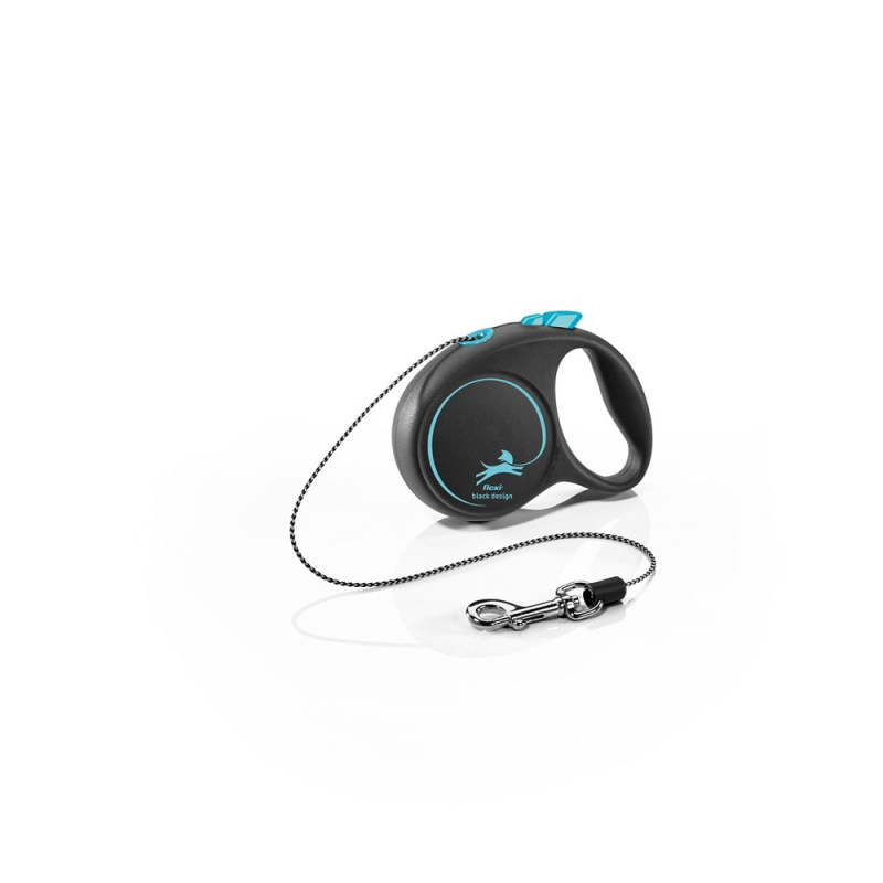 Vodítko FLEXI Black Design XS lanko 3m/8kg modrá NEW