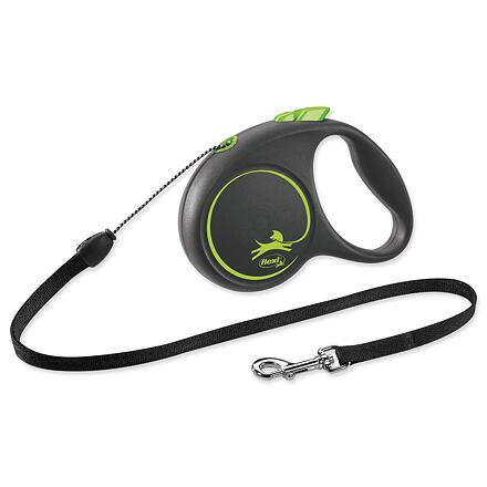 Vodítko FLEXI Black Design S lanko 5m/12kg zelená NEW