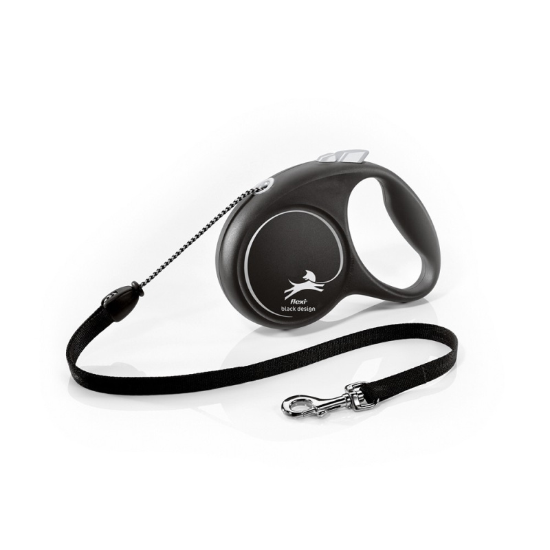 Vodítko FLEXI Black Design M lanko 5m/20kg stříbrná NEW