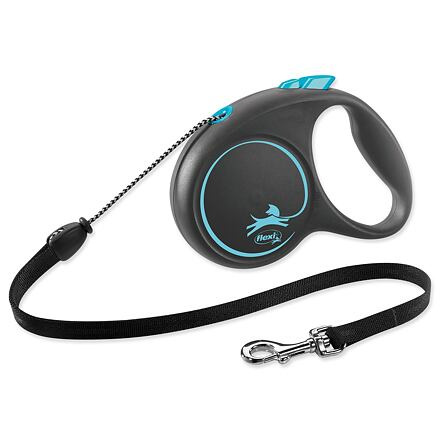 Vodítko FLEXI Black Design M lanko 5m/20kg modrá NEW