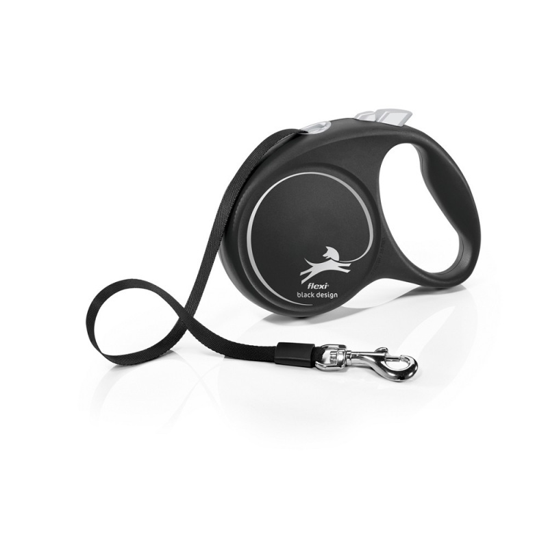 Vodítko FLEXI Black Design L pásek 5m/50kg stříbrná NEW
