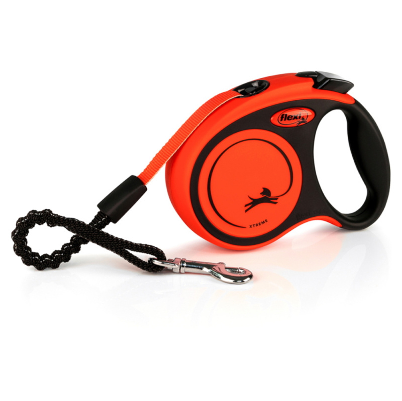 Vodítko FLEXI Xtreme L pásek 5m/65kg oranžová