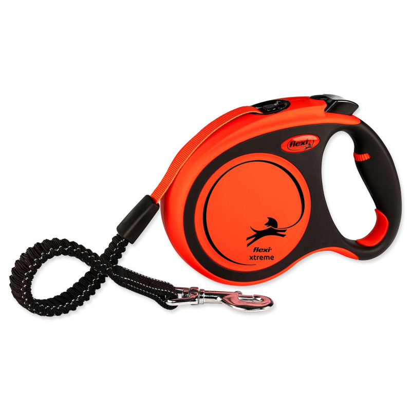 Vodítko FLEXI Xtreme L pásek 5m/65kg oranžová