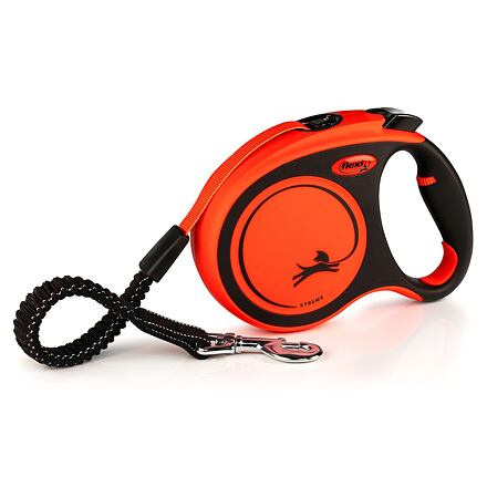Vodítko FLEXI Xtreme L pásek 5m/65kg oranžová