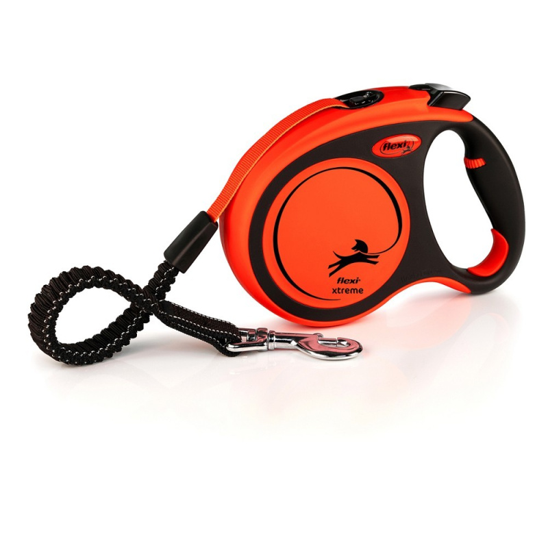 Vodítko FLEXI Xtreme L pásek 5m/65kg oranžová