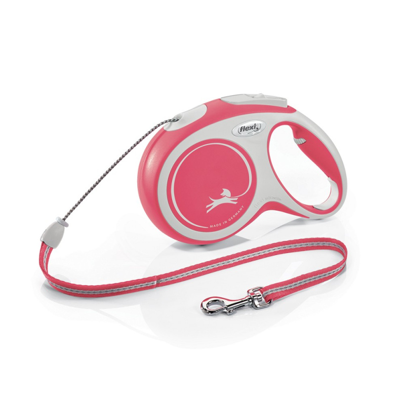 flexi Comfort M lanko 8m/20kg červená