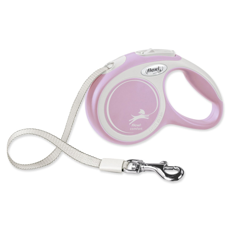 Vodítko FLEXI Comfort XS pásek 3m/12kg růžová NEW