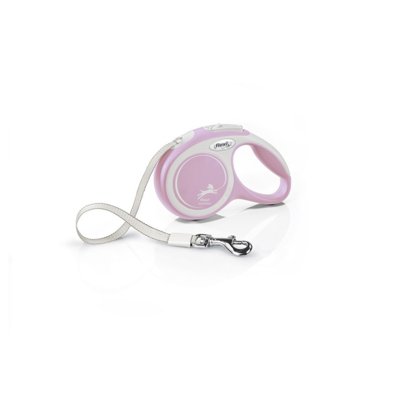 Vodítko FLEXI Comfort XS pásek 3m/12kg růžová NEW