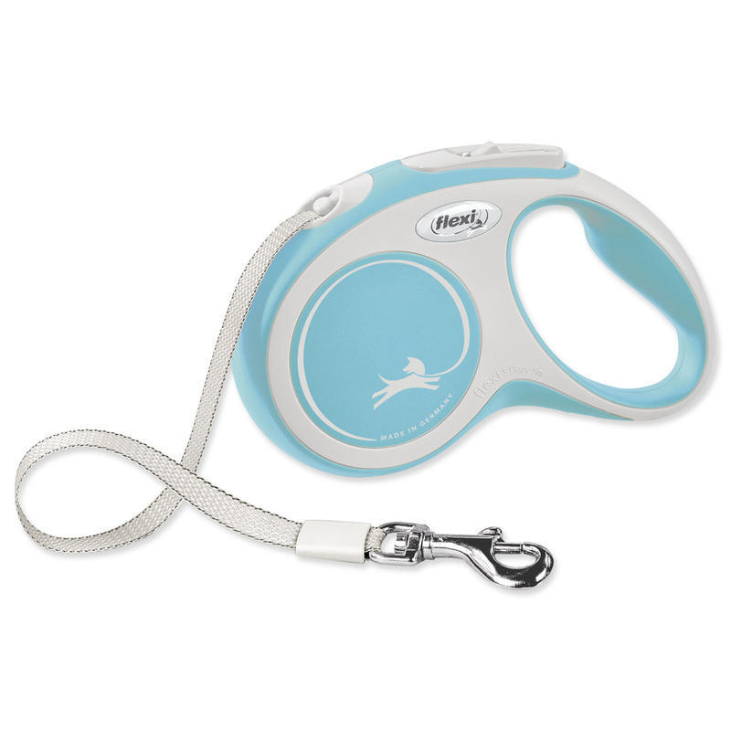Vodítko FLEXI Comfort S pásek 5m/15kg sv.modrá NEW
