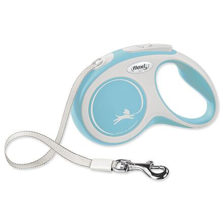 Vodítko FLEXI Comfort S pásek 5m/15kg sv.modrá NEW