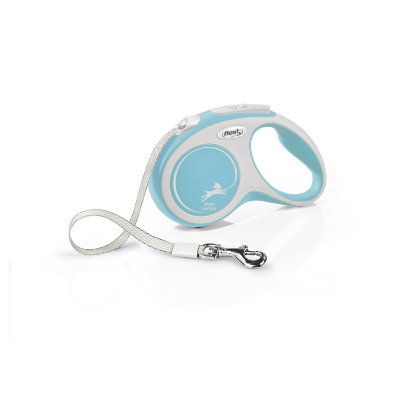 Vodítko FLEXI Comfort S pásek 5m/15kg sv.modrá NEW