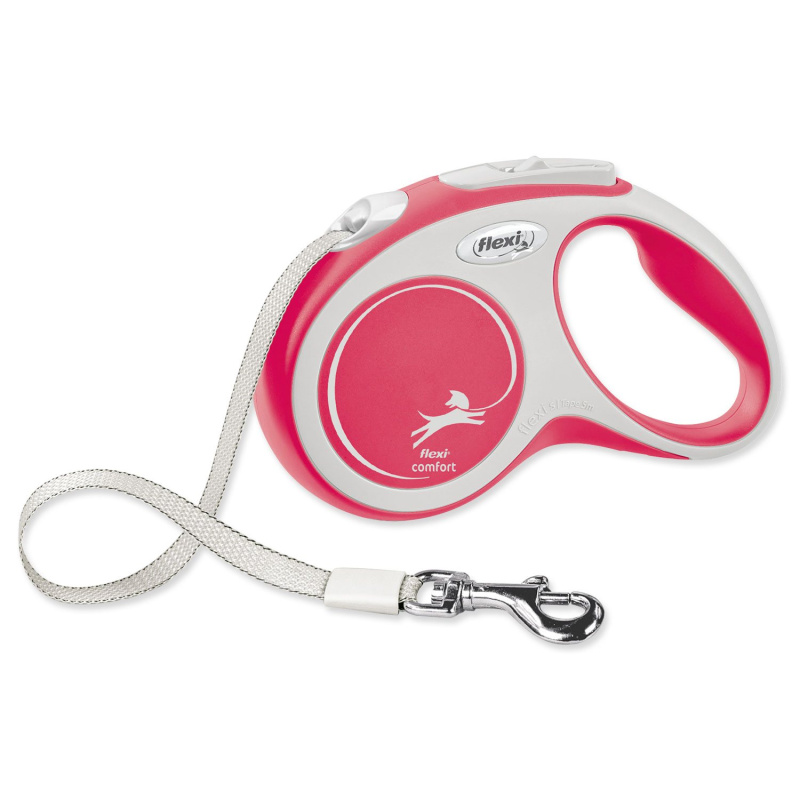 Vodítko FLEXI Comfort S pásek 5m/15kg červená NEW