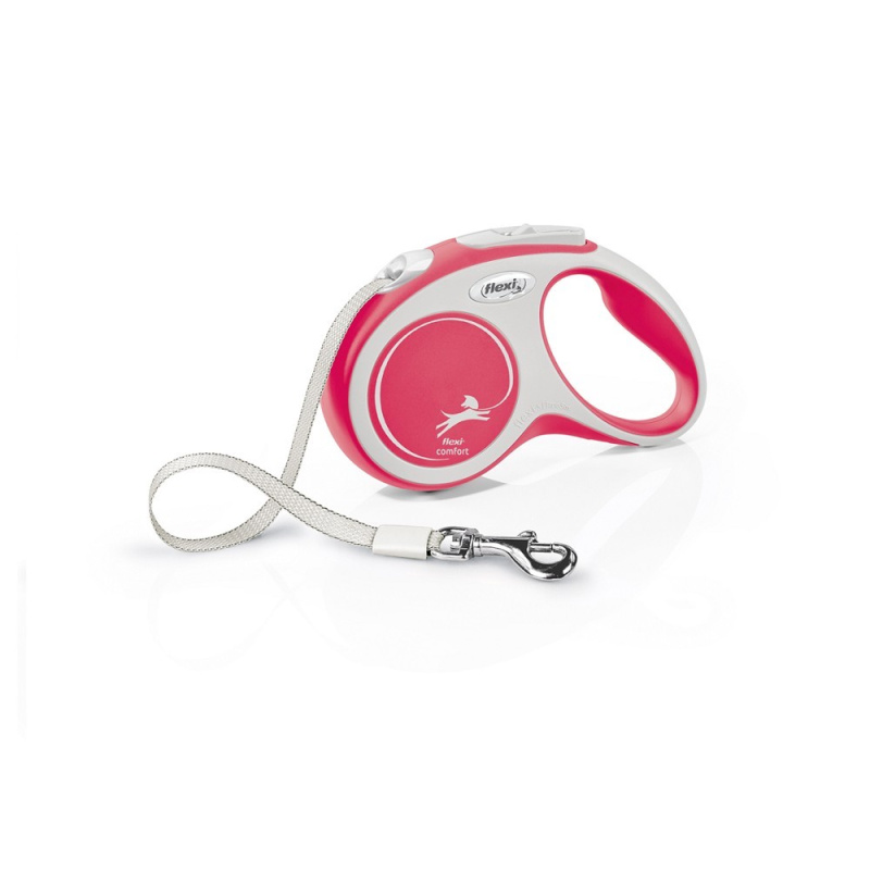 Vodítko FLEXI Comfort S pásek 5m/15kg červená NEW