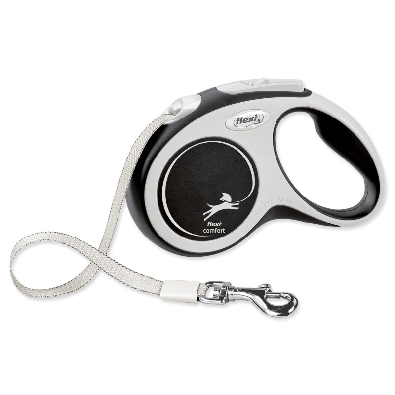 Vodítko FLEXI Comfort S pásek 5m/15kg černá NEW