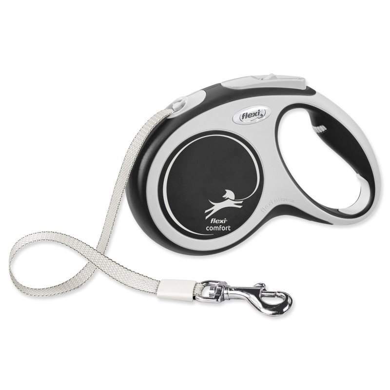Vodítko FLEXI Comfort M pásek 5m/25kg černá NEW