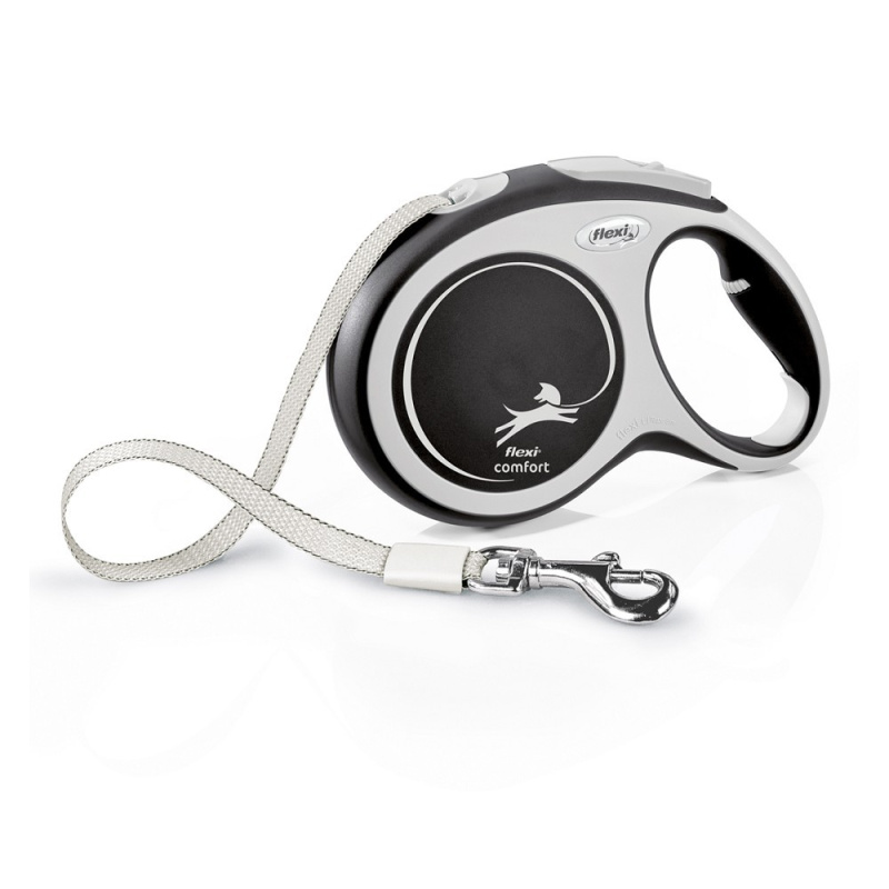 Vodítko FLEXI Comfort L pásek 8m/50kg černá NEW