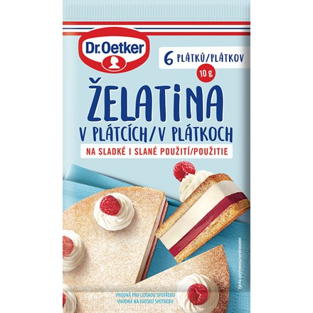 Dr. Oetker Želatina plátky 25 x 10 g