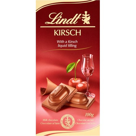 Lindt Mléčná čokoláda s třešňovou náplní