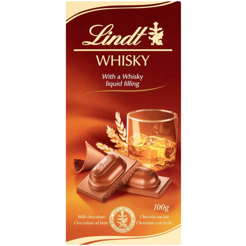 Lindt Mléčná čokoláda s whisky