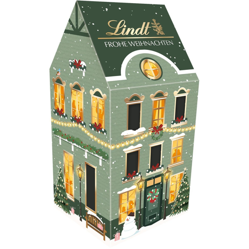 Lindt Vánoční domeček s různými druhy čokolády