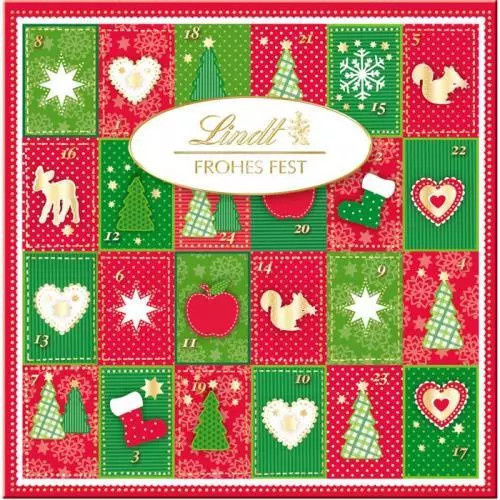 Lindt advent calendar merry christmas 115g