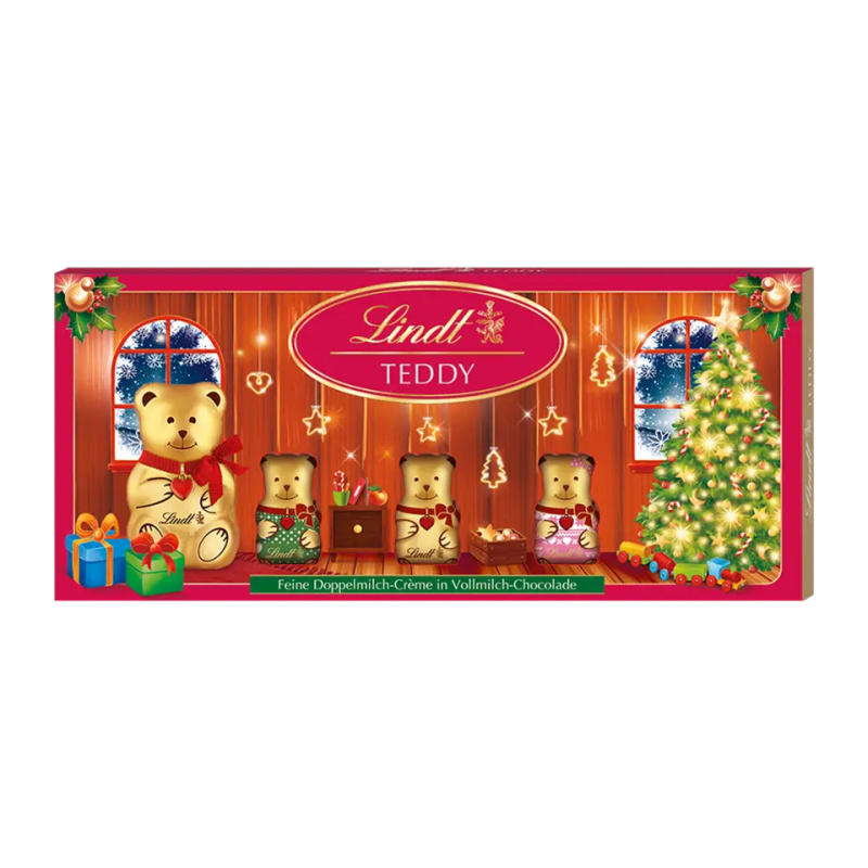Lindt Plněná mléčná čokoláda dvojitým mléčným krémem Teddy 96 g