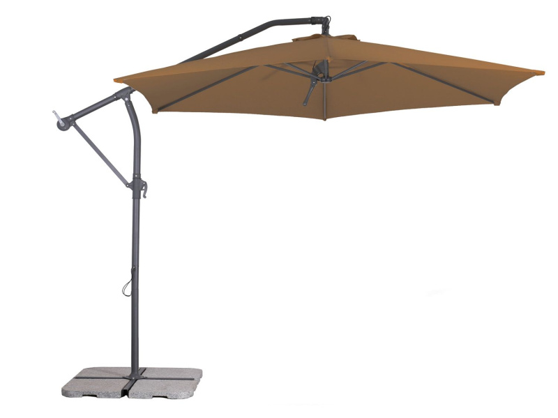 Schneider Slunečník Palmera, Ø 300 cm (kávová)