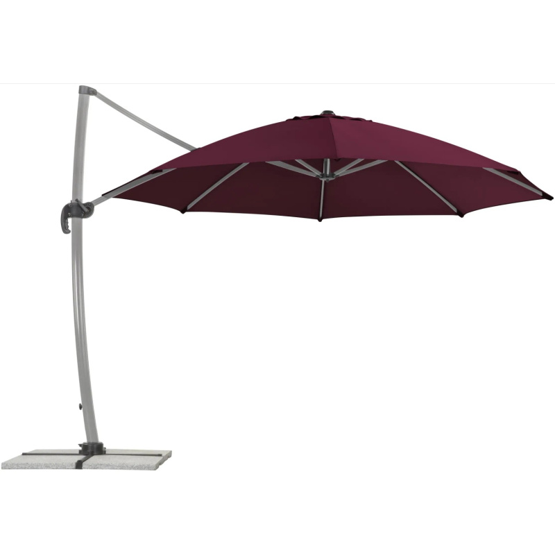 Schneider Slunečník Rhodos Rondo bordó pr. 350 cm