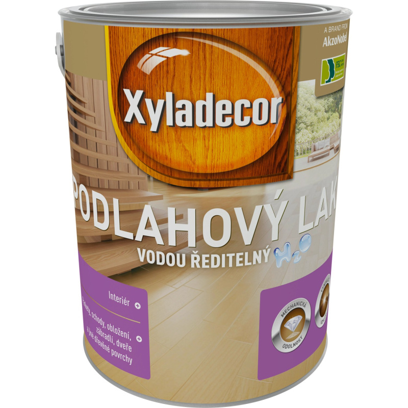 Xyladecor Podlahový lak vodou ředitelný lesklý 5 l