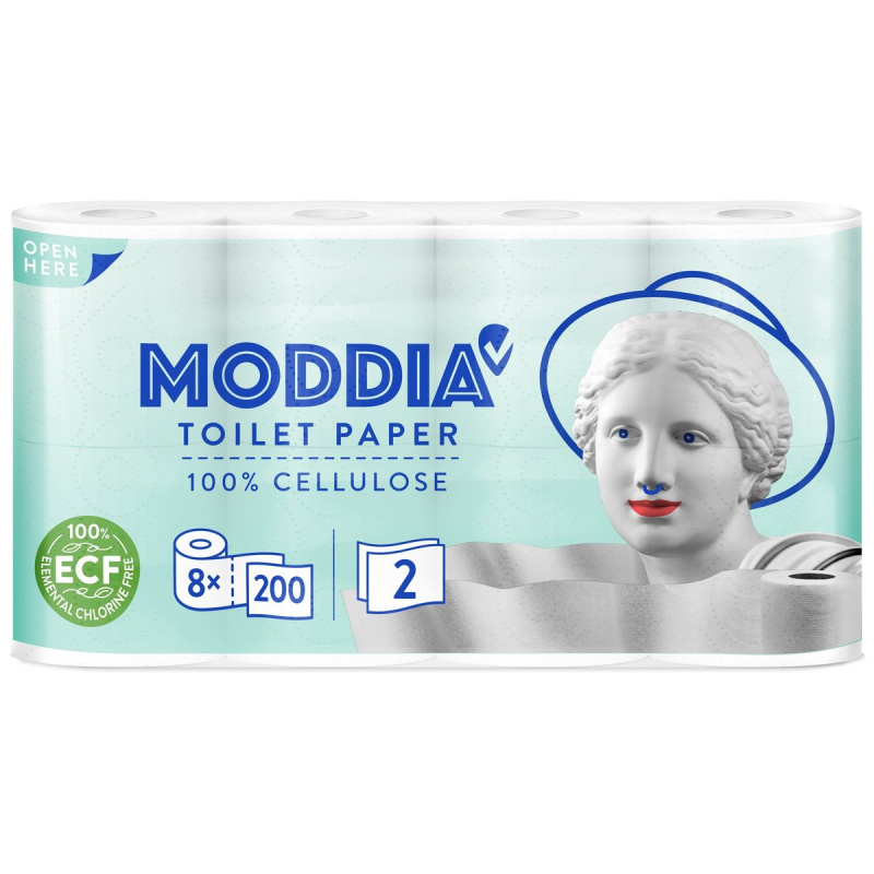 Moddia Toaletní papír 2vrstvý, 8 ks