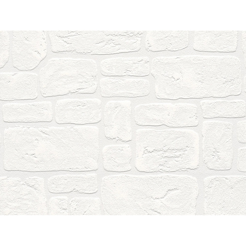 A. S. Creation Vinylová tapeta Black & White bílý kámen