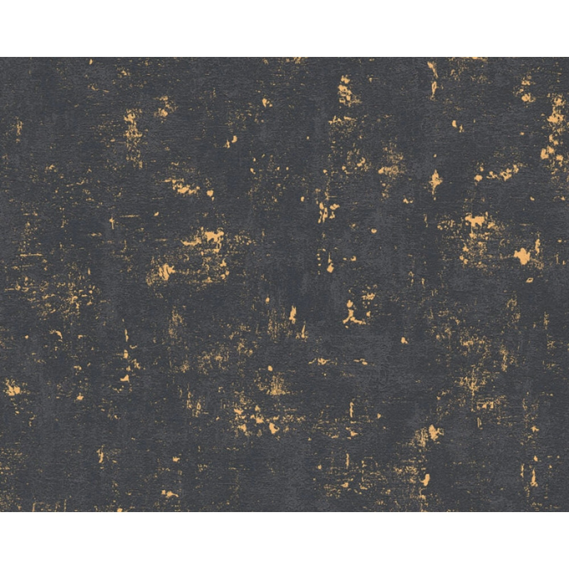 A. S. Creation Vliesová tapeta Blooming černo-zlatá