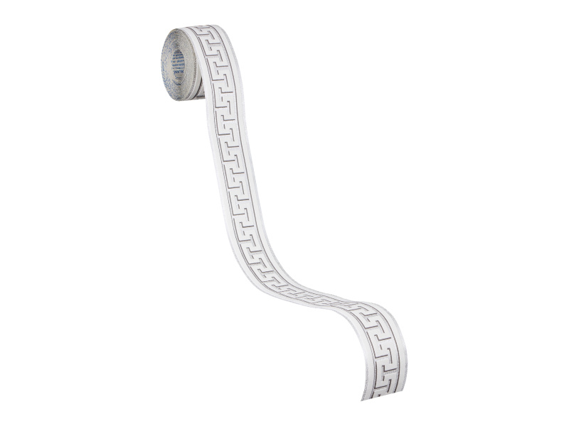 AS Création samolepicí bordura (Stříbrná, bílá, šedá, 5,00 x 0,04 m)