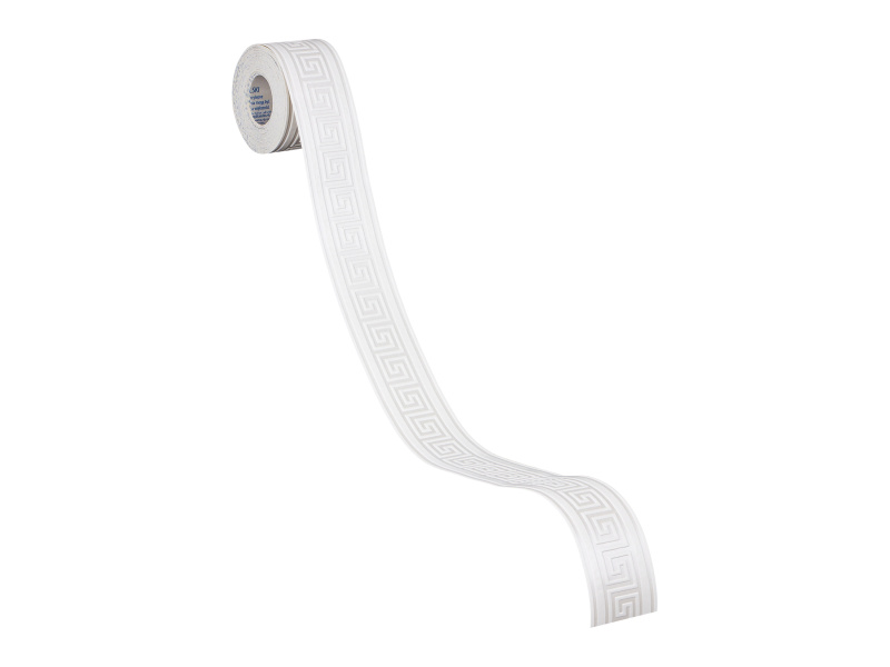 AS Création samolepicí bordura (Bílá, metalická, 5,00 x 0,04 m)