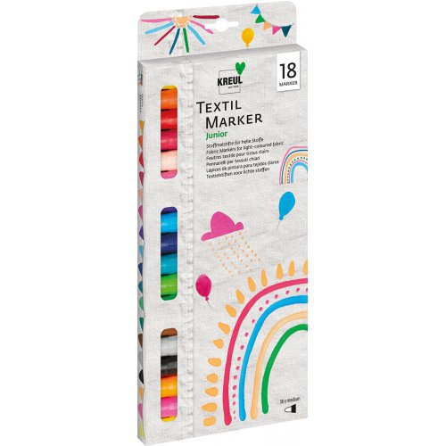 Kreul Sada Fix na textil KREUL JUNIOR medium 18 ks