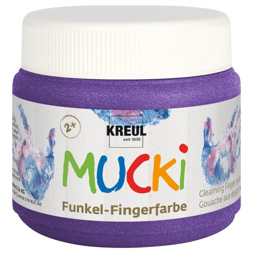 Mucki Prstová barva MUCKI 150 ml  TŘPYTIVÁ FIALOVÁ
