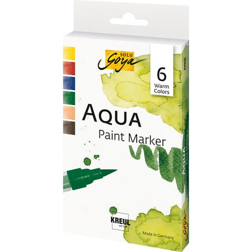 Solo Goya Sada akvarelový fix SOLO GOYA TEPLÉ BARVY 6 barev