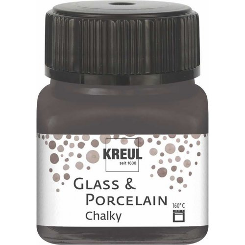 Kreul Barva na sklo a porcelán  CHALKY 20 ml VULKANICKÁ ŠEDÁ