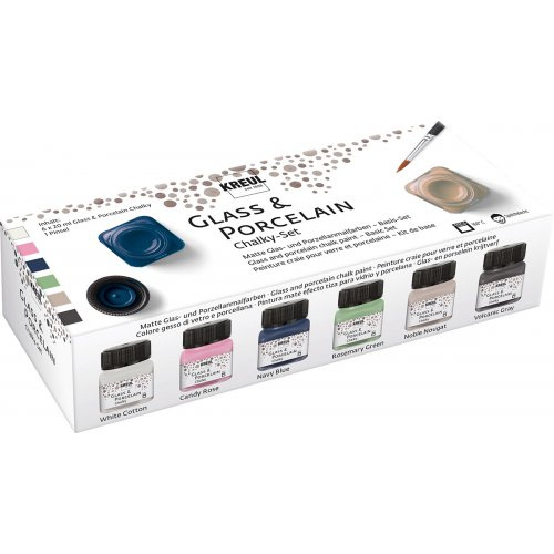 Kreul Sada barev na sklo a porcelán KREUL CHALKY 6 x 20 ml