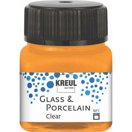 Kreul Barva na sklo a porcelán  clear 20 ml ORANŽOVÁ