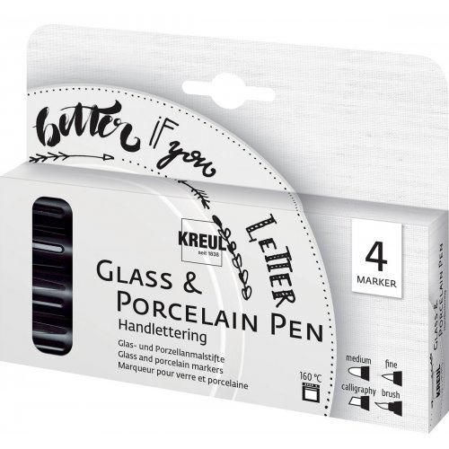 Kreul Sada fixů na porcelán a sklo HANDLETTERING 4 ks