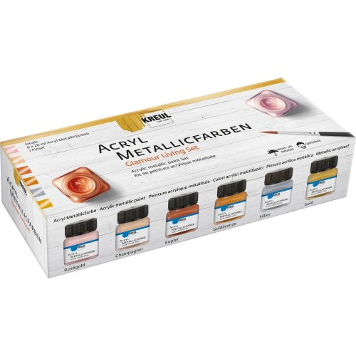 Kreul Sada Akrylová barva metalická KREUL GLAMOUR LIVING 6 x 20 ml