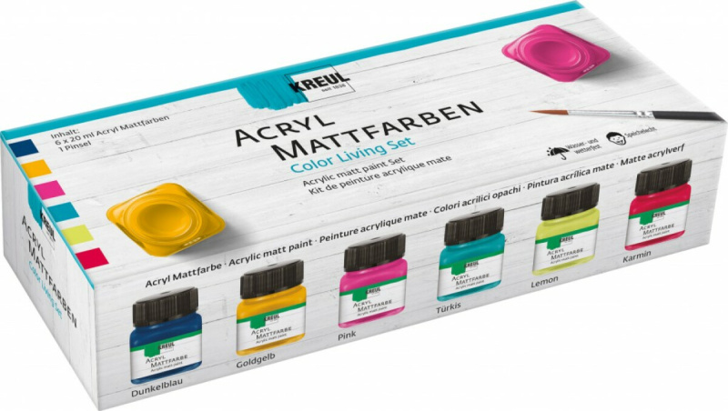 Kreul Sada Akrylová barva matná KREUL COLOR LIVING 6 x 20 ml